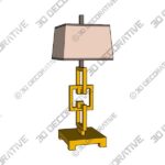 Lamp-5-2-2.jpg Antique Brass Square Link LampĀ - 3D Decorative