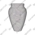 Artisan Handcrafted Ceramic Vase – Gray - 3D Decorative