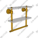 Shelf-4-21.jpg Arviso 2 Piece Tiered Shelf with Towel Bar - 3D Decorative