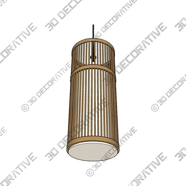 Bamboo Table Lamp | Rattan Tabletop Lamp - 3D Decorative