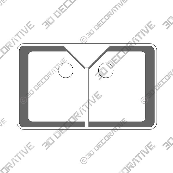 Barclay Jolie 31.5'' Double Bowl FarmerSink - 3D Decorative