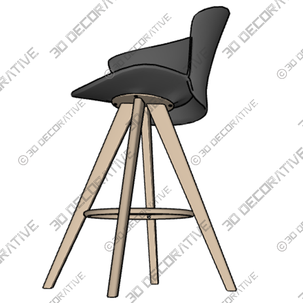 CangLong Mid Century Modern Side Chair - 3D Models