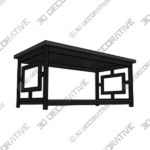 Carmeline 4 Legs Coffee Table with Storage - 3D Decorative