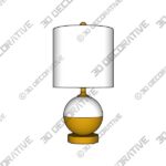 Lamp-3-5-5.jpg Carr 23.5" Ceramic and Metal Table Lamp, Brass - 3D Decorative