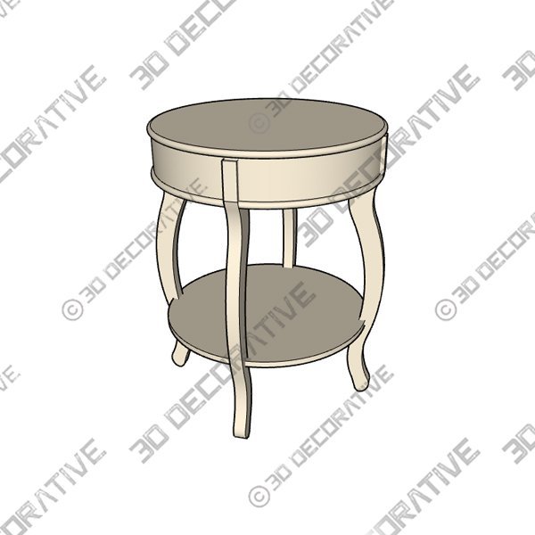 Cayuga 24” Tall End Table - 3D Decorative