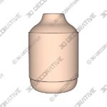 Ceramic Rustic Farmhouse Vase, Sand Glaze Finish Boho Vase - 3D Decorative