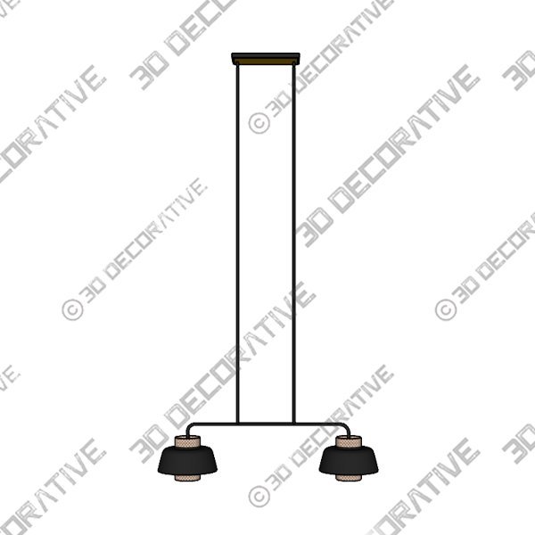 Colin Perforated Metal 2-Light Pendant - 3D Decorative