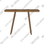 Console Table, Rainbow Poplar Hand-Made Minimal Design - 3D Decorative