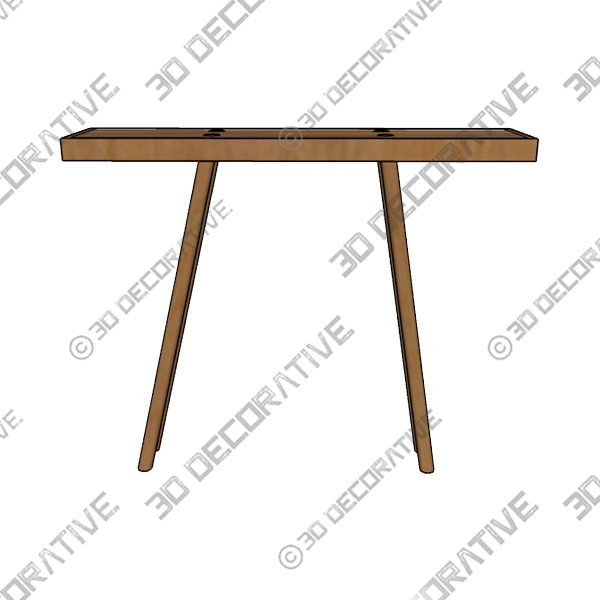 Console Table, Rainbow Poplar Hand-Made Minimal Design - 3D Decorative