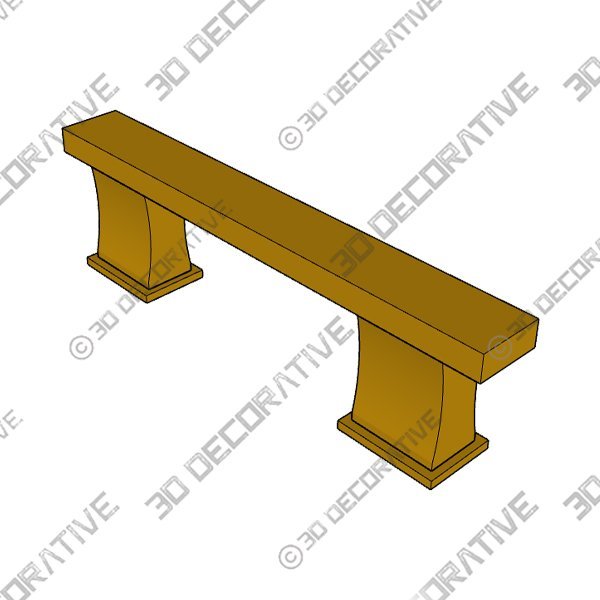 Cosmas 702-4GC Gold Champagne Contemporary Cabinet Pull - 4" Hole Spacing - 3D Decorative