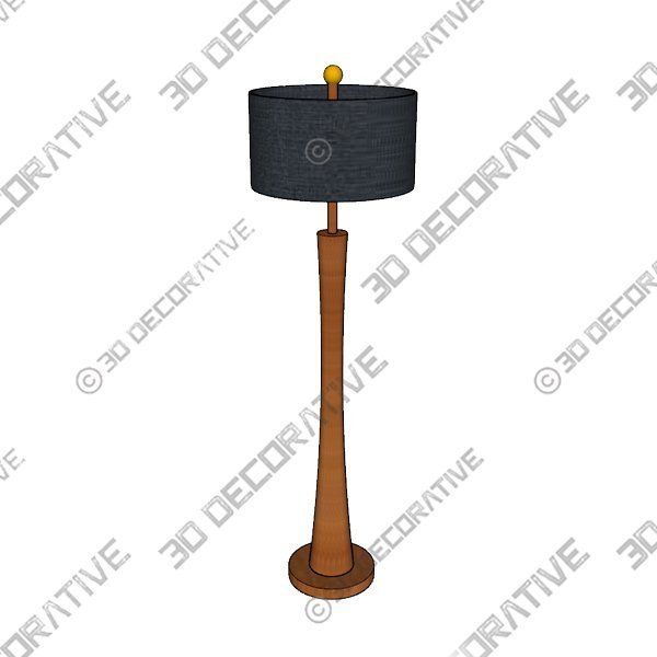 Crestview Collection 62″ Traditional Floor Lamp - 3D Decorative