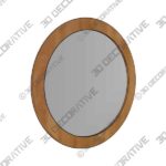 Mirror-3-13.jpg CULER Round Mirrors 30 Inch,Wood Vanity Wall Rustic Mirror with Walnut Frame - 3D Decorative