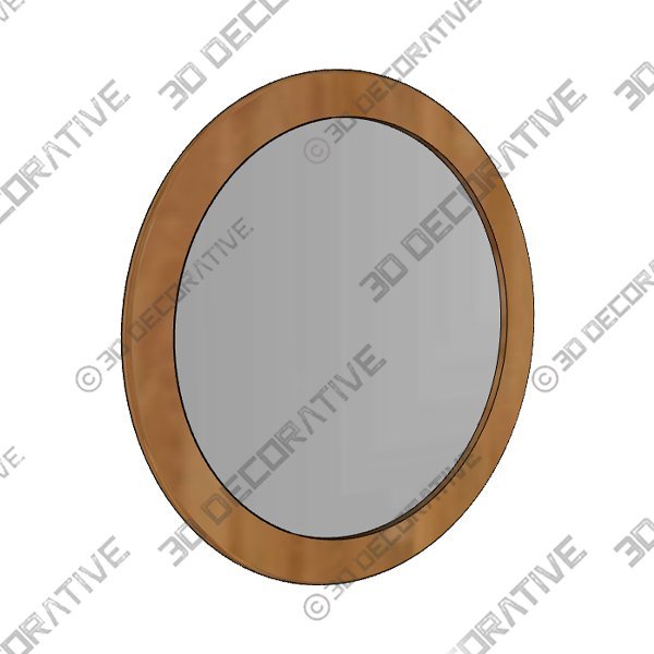 CULER Round Mirrors 30 Inch,Wood Vanity Wall Rustic Mirror with Walnut Frame - 3D Decorative
