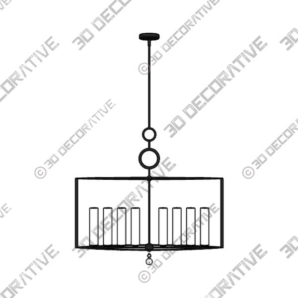 Currey & Co Chaconne Brass Chandelier - 3D Decorative