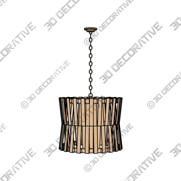 Currey & Co Chaconne Brass Chandelier - 3D Decorative