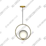 Lamp-3-36.jpg CWI Lighting Celeste 14-Inch 1-Light Medallion Mini Pendant Light in GoldĀ - 3D Decorative