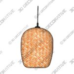 Light-3-18.jpg Cyclic Oval: Unique handmade Woven Hanging Pendant Light, Natural/Bamboo Pendant Light - 3D Decorative