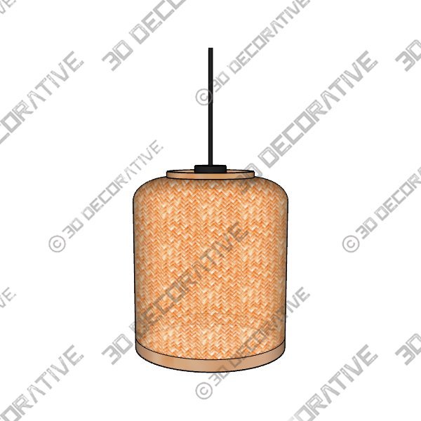 Cyclic regular – Unique handmade Woven Hanging Pendant Light, Natural/Bamboo Pendant Light - 3D Decorative