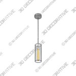 Lamp-5-12.jpg Defong 1-Light Cylinder Pendant Light Lamp with Integrated LED and Glass Shade - 3D Decorative