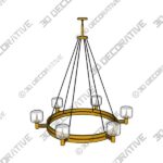 Chandelier-4-13.jpg DEMARET ROUND CHANDELIER 36" - 3D Decorative