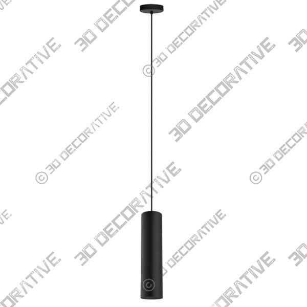 EGLO Tortoreto 1-Light 89-Inch Mini Pendant Light in Matte BlackĀ - 3D Decorative