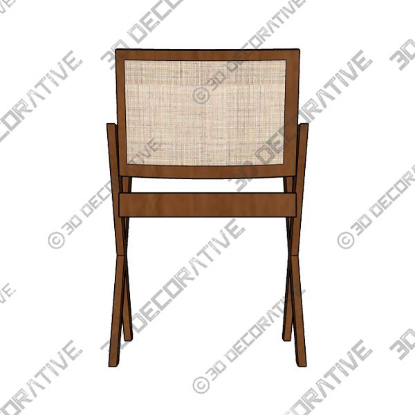 EICHHOLTZ AUGUSTIN DINING CHAIR - BROWN - 3D Decorative