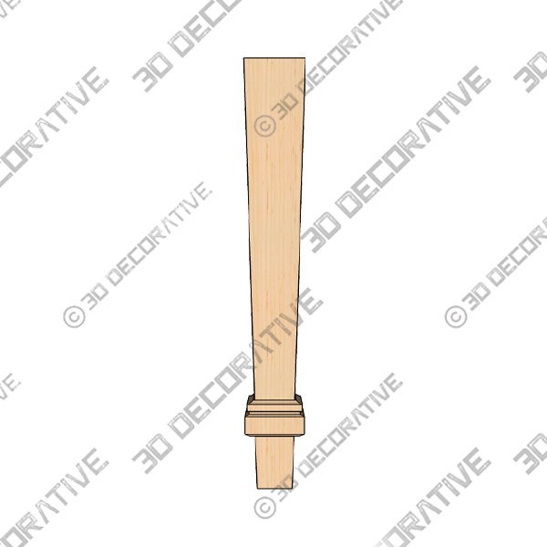 Empire Wood Post Leg, Alder- 3D Decorative