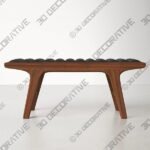 Estes Upholstered Bench - 3D Decorative