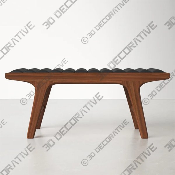 Estes Upholstered Bench - 3D Decorative