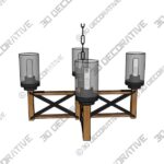 Chandelier-3-2-1.jpg Eumyviv Wood Farmhouse Rustic Chandelier 4 Lights with Glass Shades - 3D Decorative