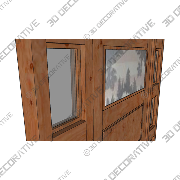 Fine Art Craftsman Entrance: Solid Wood Door With Custom Sidelights – CD6246 - 3D Decorative