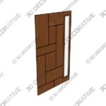 Door-3-6-2.jpg Modern Flush Fiberglass Door with Contemporary Groove Design with Full Lite Sidelite - 3D Decorative
