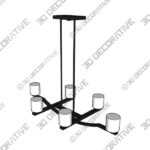 Chandelier-3-8-1.jpg Forte 2739-06-32 Page, 6 Light Oval Chandelier, Bronze/Dark Brown - 3D Decorative