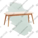 Gallman Dining Bench - 3D Decorative