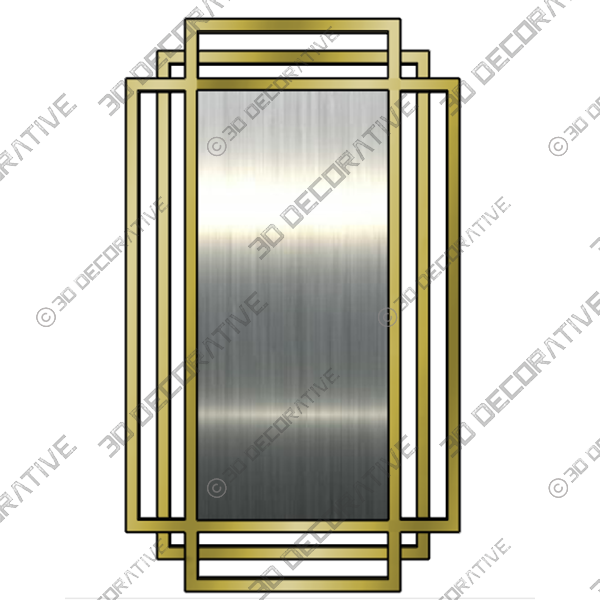 Gilded Art Square Decorative MirrorĀ - 3D Decorative