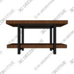 Griffin Reclaimed Wood 2-Shelf Media Console - 3D Decorative