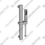 H2Okinetic® Single-Setting Slide Bar Hand Shower In Lumicoat Chrome - 3D Decorative