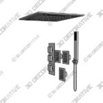 Shower-System-4-4-1.jpg High-End Thermostatic Shower System with LED Waterfall Rainfall Shower Head RB1123 - 3D Decorative