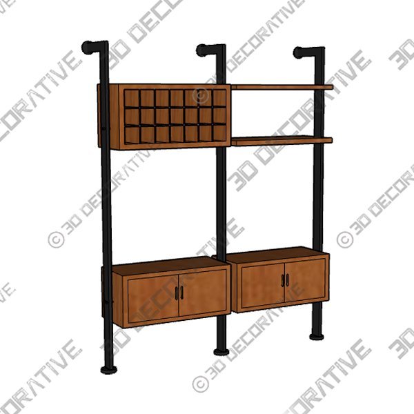 Holgate 72" Modular Wine Storage - 3D Decorative