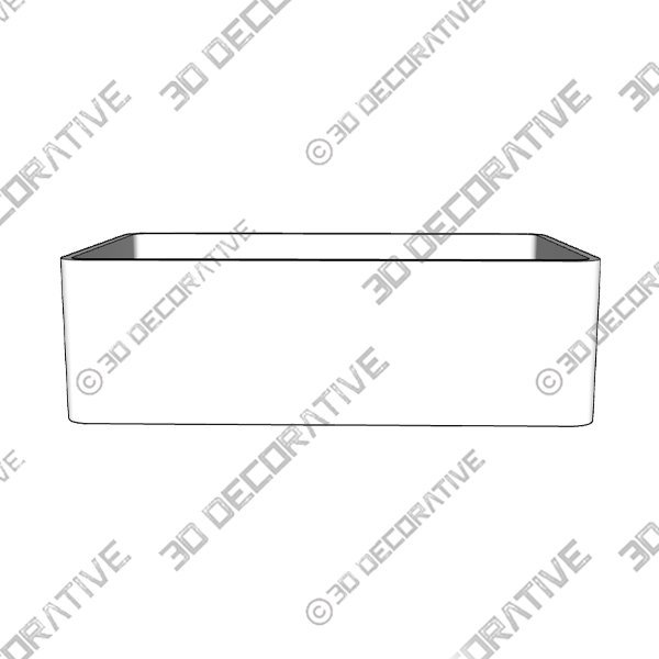 Houzer Platus Fireclay Series Farmhouse Sink - 3D Decorative