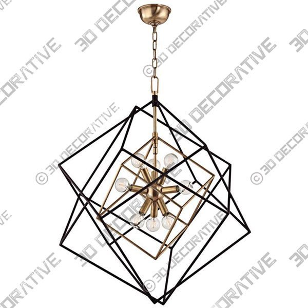 Hudson Valley Roundout 26″ Wide Brass Finish Pendant Light - 3D Decorative