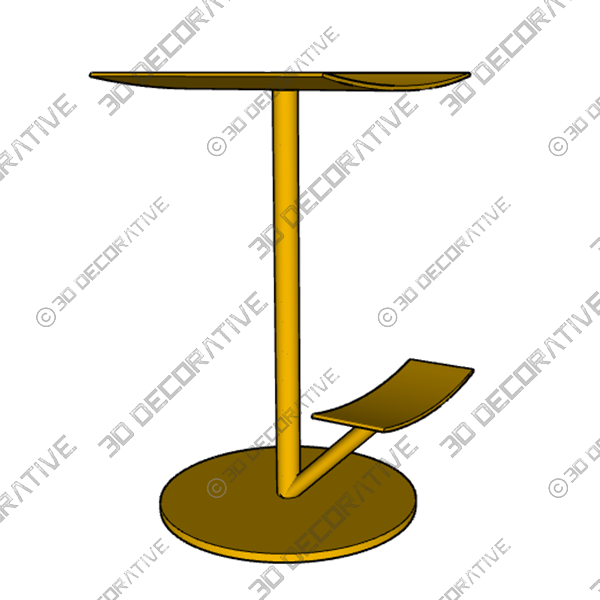 Iron Cafe Bar Stool - 3D Decorative