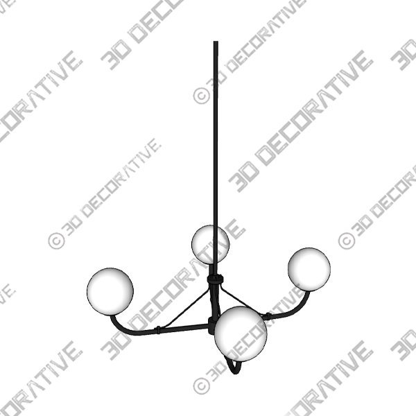 Irving 4-Light Chandelier - 3D Decorative