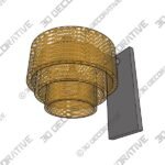 JANXLE Rattan Wall Sconce Light Vintage Wall Lamp - 3D Decorative