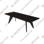 JEAN PROUVE - TABLE S.A.M. BOIS - 3D Decorative