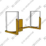 Vanity-Light-3-2-1.jpg Karla 2 – Light Dimmable Vanity Light - 3D Decorative