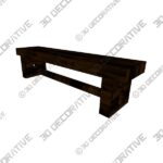 3_600x600-246.jpg Kaveona Bench, Distressed Walnut - 3D Decorative