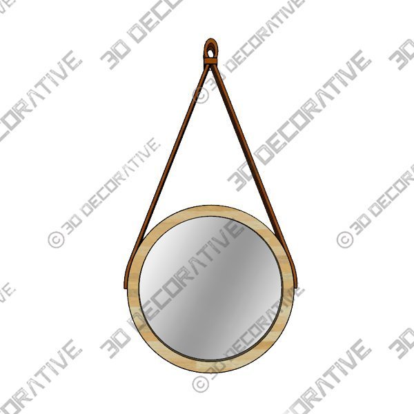 Large Canteen Mirror Black Forest GroveĀ - 3D Decorative