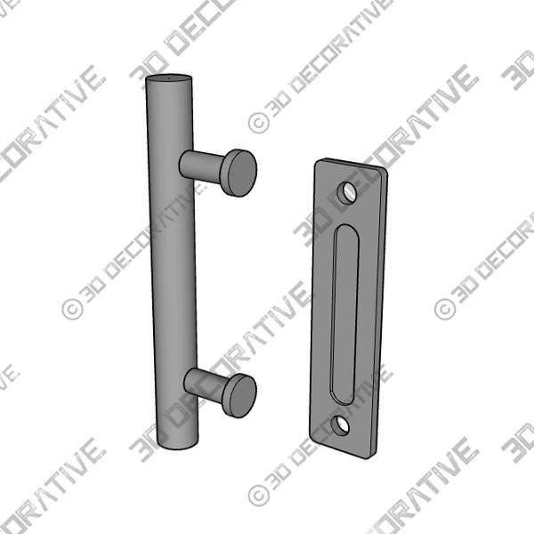 LAZ Sliding Barn Door Handle/PullĀ - 3D Decorative