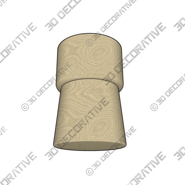 Leticia 17.75” Tall Solid Wood Drum End Table - 3D Decorative